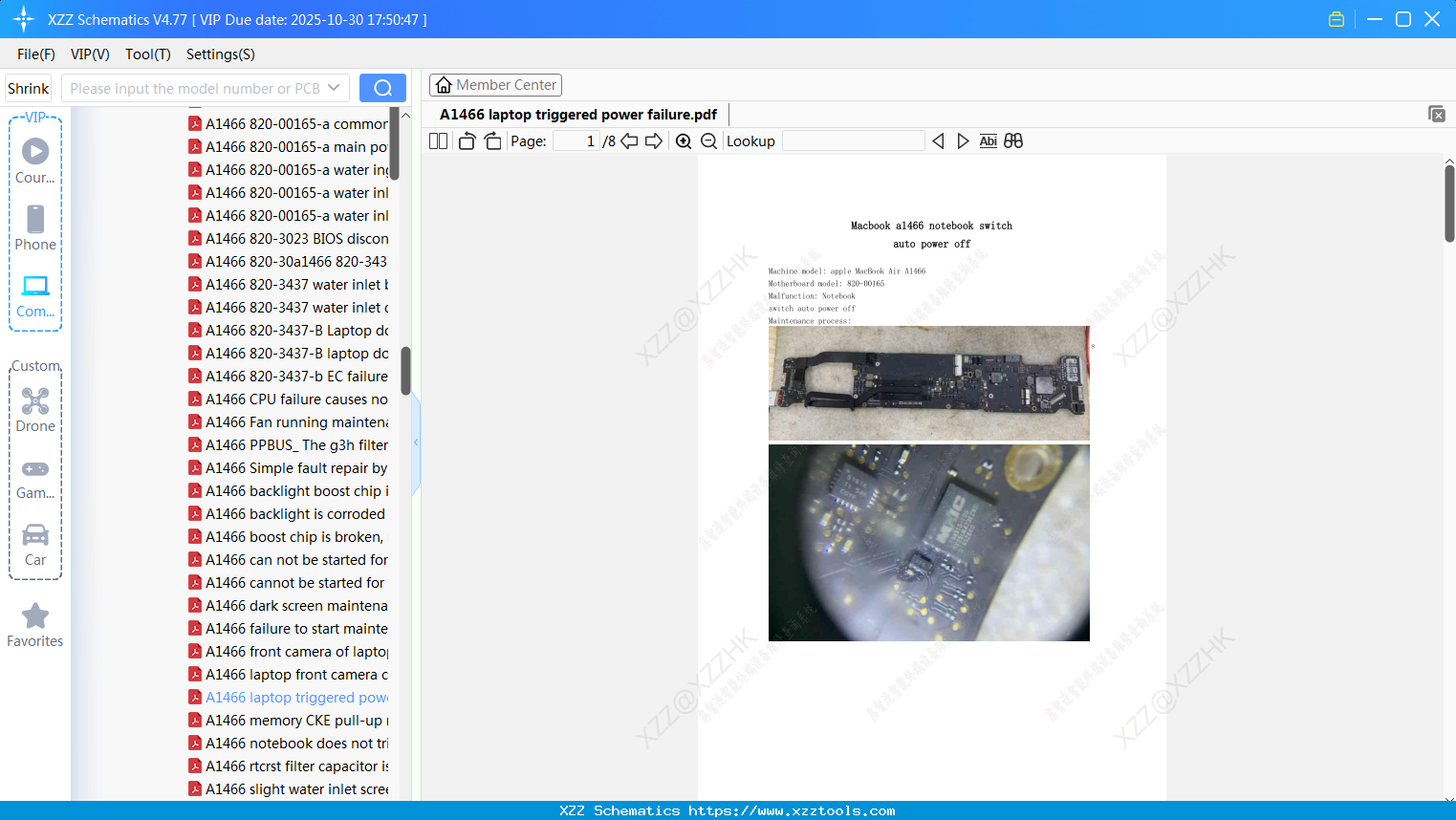 Laptop Apple A1466 Laptop Triggered Power Failure